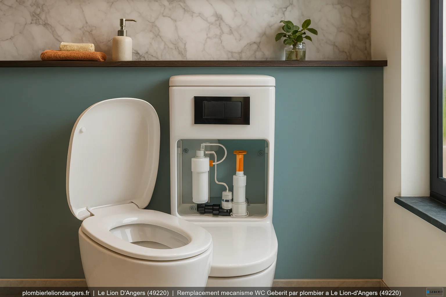 Mecanisme Wc Geberit Lelion Dangers 49220 - Plombier Le Lion-d'Angers (49220) | plombierleliondangers.fr